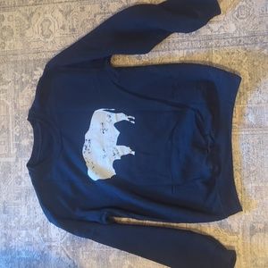 Navy blue buffalo crew neck